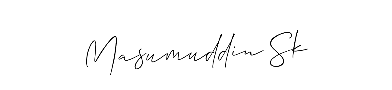 Create a beautiful signature design for name Masumuddin Sk. With this signature (Allison_Script) fonts, you can make a handwritten signature for free. Masumuddin Sk signature style 2 images and pictures png