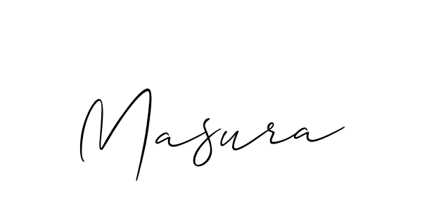 How to make Masura signature? Allison_Script is a professional autograph style. Create handwritten signature for Masura name. Masura signature style 2 images and pictures png