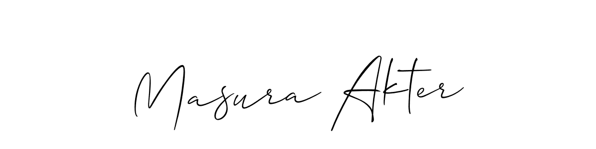 Use a signature maker to create a handwritten signature online. With this signature software, you can design (Allison_Script) your own signature for name Masura Akter. Masura Akter signature style 2 images and pictures png