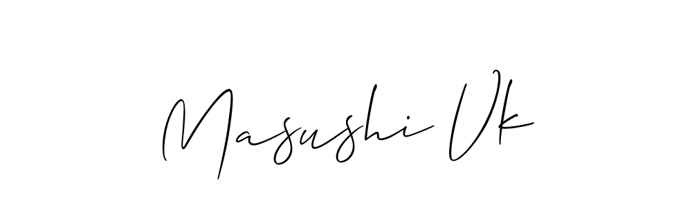 Also we have Masushi Vk name is the best signature style. Create professional handwritten signature collection using Allison_Script autograph style. Masushi Vk signature style 2 images and pictures png