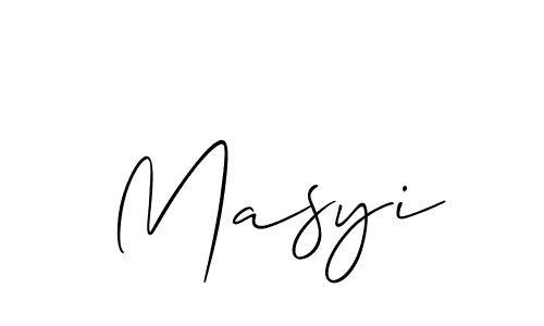How to Draw Masyi signature style? Allison_Script is a latest design signature styles for name Masyi. Masyi signature style 2 images and pictures png