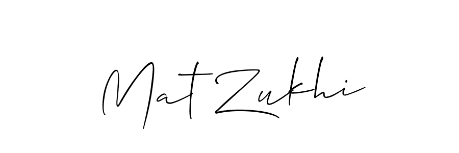 Similarly Allison_Script is the best handwritten signature design. Signature creator online .You can use it as an online autograph creator for name Mat Zukhi. Mat Zukhi signature style 2 images and pictures png