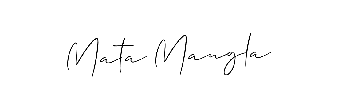 Once you've used our free online signature maker to create your best signature Allison_Script style, it's time to enjoy all of the benefits that Mata Mangla name signing documents. Mata Mangla signature style 2 images and pictures png