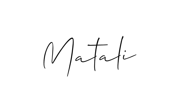 Best and Professional Signature Style for Matali. Allison_Script Best Signature Style Collection. Matali signature style 2 images and pictures png