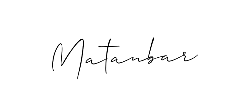 How to Draw Matanbar signature style? Allison_Script is a latest design signature styles for name Matanbar. Matanbar signature style 2 images and pictures png