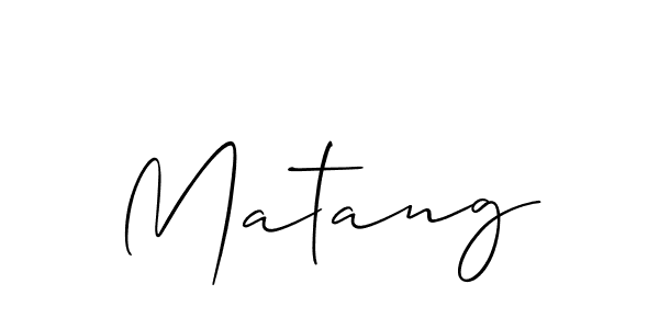 Make a beautiful signature design for name Matang. With this signature (Allison_Script) style, you can create a handwritten signature for free. Matang signature style 2 images and pictures png