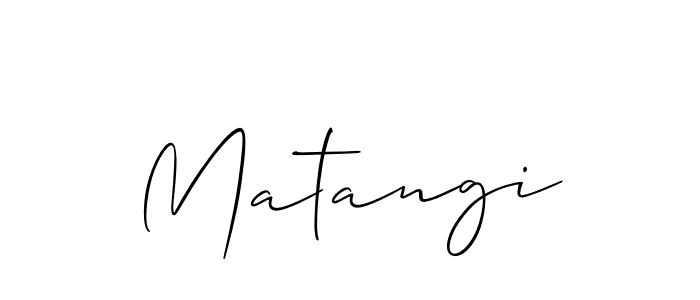 How to make Matangi signature? Allison_Script is a professional autograph style. Create handwritten signature for Matangi name. Matangi signature style 2 images and pictures png