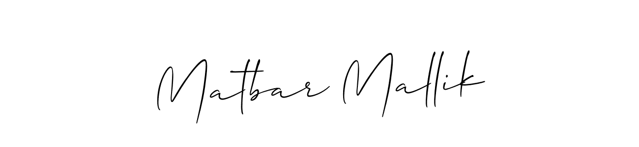 Best and Professional Signature Style for Matbar Mallik. Allison_Script Best Signature Style Collection. Matbar Mallik signature style 2 images and pictures png