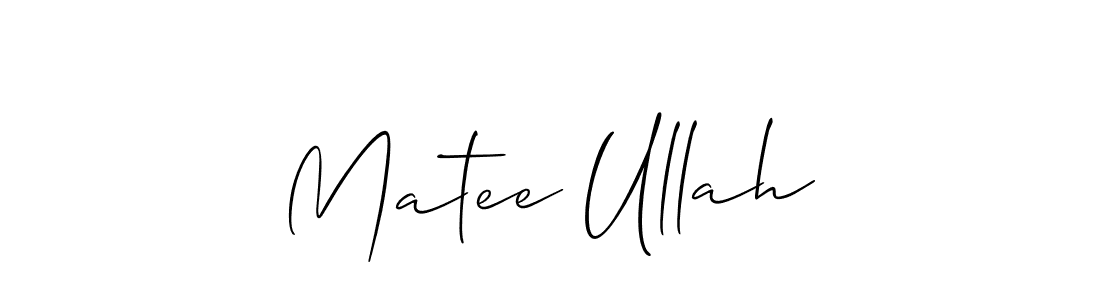 Make a beautiful signature design for name Matee Ullah. Use this online signature maker to create a handwritten signature for free. Matee Ullah signature style 2 images and pictures png