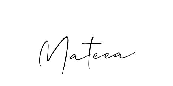 Mateea stylish signature style. Best Handwritten Sign (Allison_Script) for my name. Handwritten Signature Collection Ideas for my name Mateea. Mateea signature style 2 images and pictures png