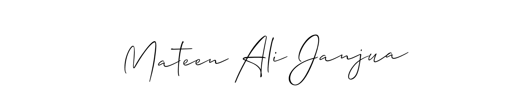 if you are searching for the best signature style for your name Mateen Ali Janjua. so please give up your signature search. here we have designed multiple signature styles  using Allison_Script. Mateen Ali Janjua signature style 2 images and pictures png