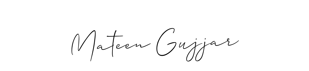 You should practise on your own different ways (Allison_Script) to write your name (Mateen Gujjar) in signature. don't let someone else do it for you. Mateen Gujjar signature style 2 images and pictures png