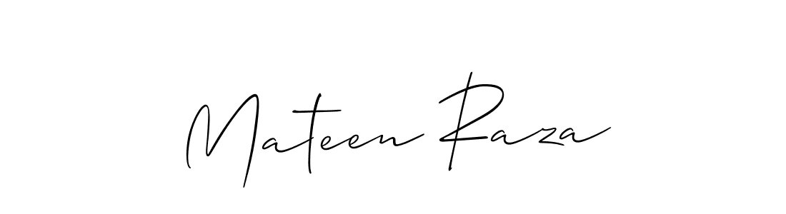 Use a signature maker to create a handwritten signature online. With this signature software, you can design (Allison_Script) your own signature for name Mateen Raza. Mateen Raza signature style 2 images and pictures png