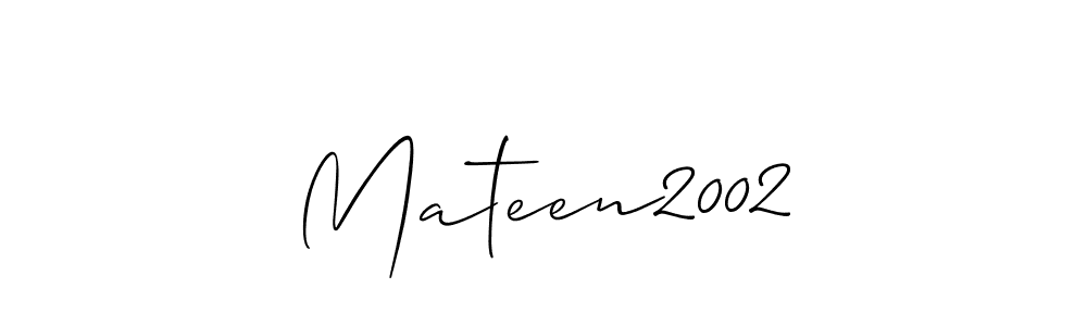 Create a beautiful signature design for name Mateen2002. With this signature (Allison_Script) fonts, you can make a handwritten signature for free. Mateen2002 signature style 2 images and pictures png