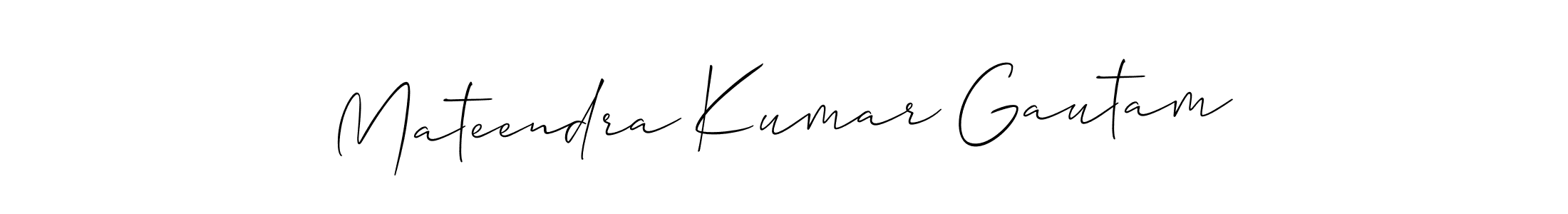 Make a beautiful signature design for name Mateendra Kumar Gautam. With this signature (Allison_Script) style, you can create a handwritten signature for free. Mateendra Kumar Gautam signature style 2 images and pictures png