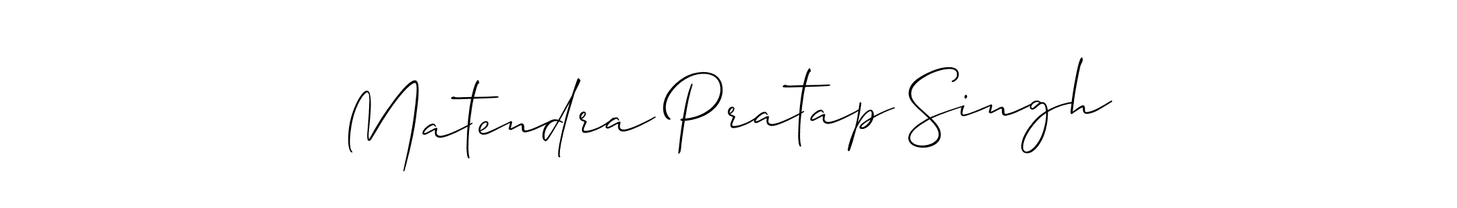 Make a beautiful signature design for name Matendra Pratap Singh. With this signature (Allison_Script) style, you can create a handwritten signature for free. Matendra Pratap Singh signature style 2 images and pictures png