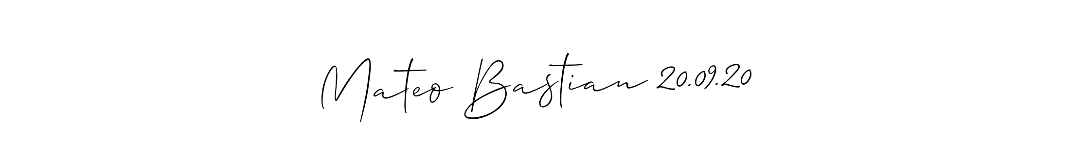 Create a beautiful signature design for name Mateo Bastian 20.09.20. With this signature (Allison_Script) fonts, you can make a handwritten signature for free. Mateo Bastian 20.09.20 signature style 2 images and pictures png