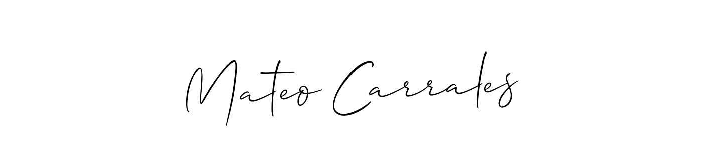 Also You can easily find your signature by using the search form. We will create Mateo Carrales name handwritten signature images for you free of cost using Allison_Script sign style. Mateo Carrales signature style 2 images and pictures png