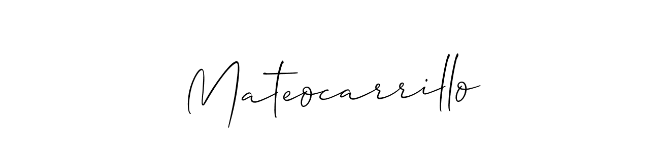 Similarly Allison_Script is the best handwritten signature design. Signature creator online .You can use it as an online autograph creator for name Mateocarrillo. Mateocarrillo signature style 2 images and pictures png