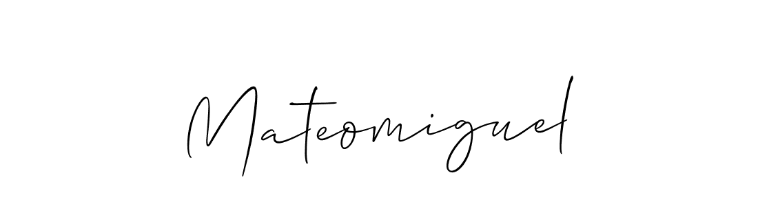 Create a beautiful signature design for name Mateomiguel. With this signature (Allison_Script) fonts, you can make a handwritten signature for free. Mateomiguel signature style 2 images and pictures png