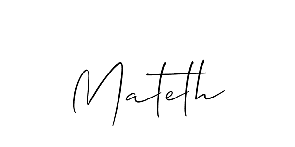 Make a short Mateth signature style. Manage your documents anywhere anytime using Allison_Script. Create and add eSignatures, submit forms, share and send files easily. Mateth signature style 2 images and pictures png