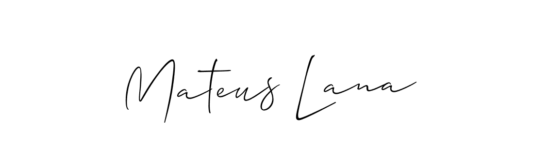 You should practise on your own different ways (Allison_Script) to write your name (Mateus Lana) in signature. don't let someone else do it for you. Mateus Lana signature style 2 images and pictures png