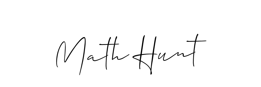 Make a short Math Hunt signature style. Manage your documents anywhere anytime using Allison_Script. Create and add eSignatures, submit forms, share and send files easily. Math Hunt signature style 2 images and pictures png