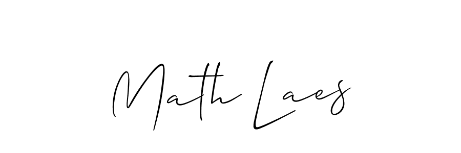 How to Draw Math Laes signature style? Allison_Script is a latest design signature styles for name Math Laes. Math Laes signature style 2 images and pictures png