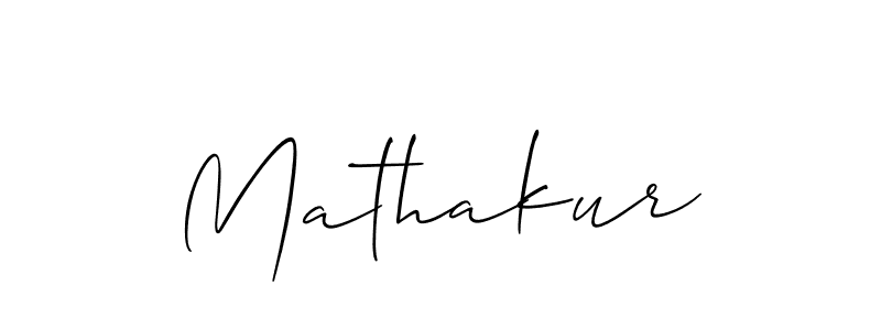 How to make Mathakur signature? Allison_Script is a professional autograph style. Create handwritten signature for Mathakur name. Mathakur signature style 2 images and pictures png