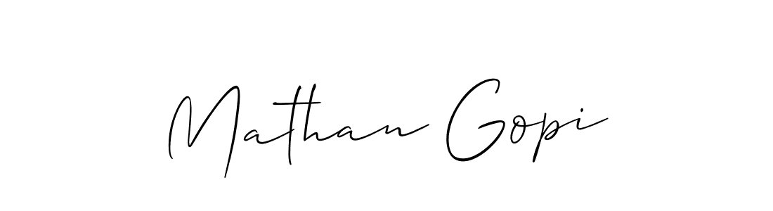 How to Draw Mathan Gopi signature style? Allison_Script is a latest design signature styles for name Mathan Gopi. Mathan Gopi signature style 2 images and pictures png