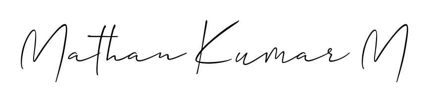 A modern signature idea for name Mathan Kumar M using Allison_Script font. Clean strokes and elegant curves make it stand out instantly. Mathan Kumar M signature style 2 images and pictures png