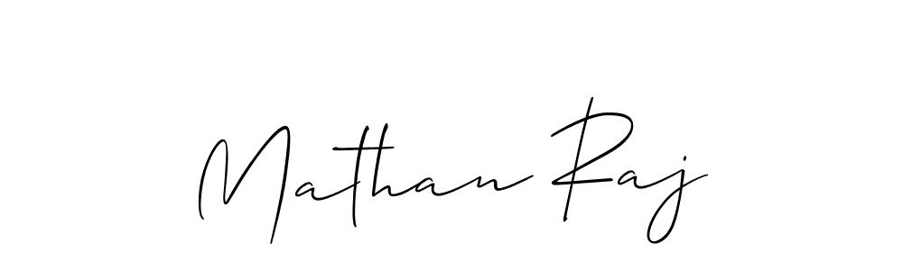 Make a beautiful signature design for name Mathan Raj. With this signature (Allison_Script) style, you can create a handwritten signature for free. Mathan Raj signature style 2 images and pictures png