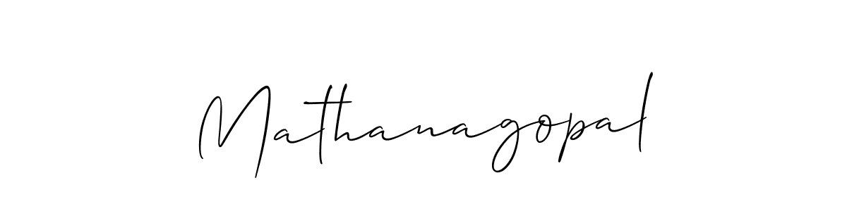 Make a short Mathanagopal signature style. Manage your documents anywhere anytime using Allison_Script. Create and add eSignatures, submit forms, share and send files easily. Mathanagopal signature style 2 images and pictures png
