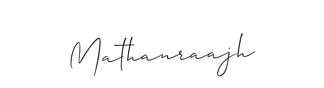 Use a signature maker to create a handwritten signature online. With this signature software, you can design (Allison_Script) your own signature for name Mathanraajh. Mathanraajh signature style 2 images and pictures png