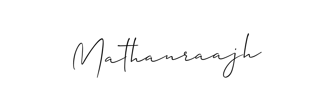 How to make Mathanraajh name signature. Use Allison_Script style for creating short signs online. This is the latest handwritten sign. Mathanraajh signature style 2 images and pictures png