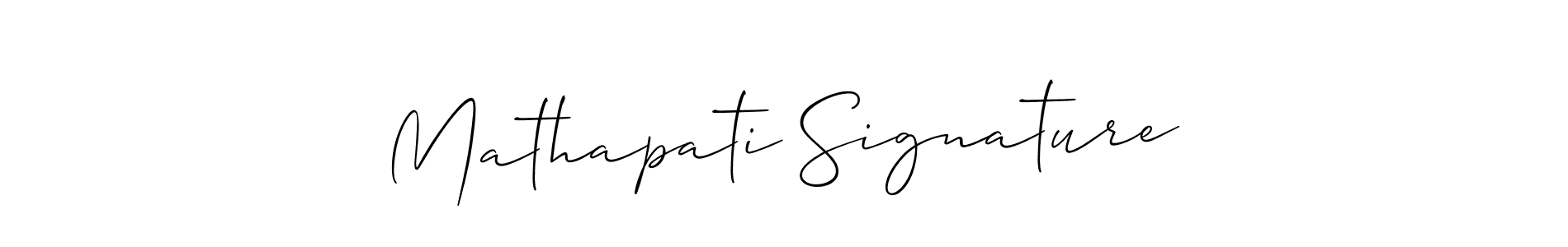 Allison_Script is a professional signature style that is perfect for those who want to add a touch of class to their signature. It is also a great choice for those who want to make their signature more unique. Get Mathapati Signature name to fancy signature for free. Mathapati Signature signature style 2 images and pictures png