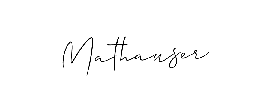 It looks lik you need a new signature style for name Mathauser. Design unique handwritten (Allison_Script) signature with our free signature maker in just a few clicks. Mathauser signature style 2 images and pictures png