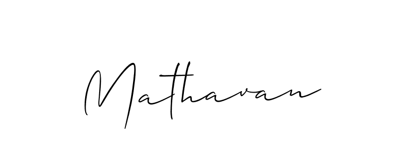 How to make Mathavan signature? Allison_Script is a professional autograph style. Create handwritten signature for Mathavan name. Mathavan signature style 2 images and pictures png