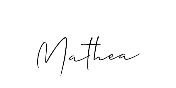 It looks lik you need a new signature style for name Mathea. Design unique handwritten (Allison_Script) signature with our free signature maker in just a few clicks. Mathea signature style 2 images and pictures png