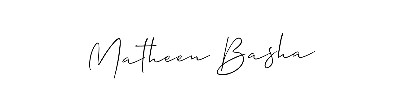 Once you've used our free online signature maker to create your best signature Allison_Script style, it's time to enjoy all of the benefits that Matheen Basha name signing documents. Matheen Basha signature style 2 images and pictures png