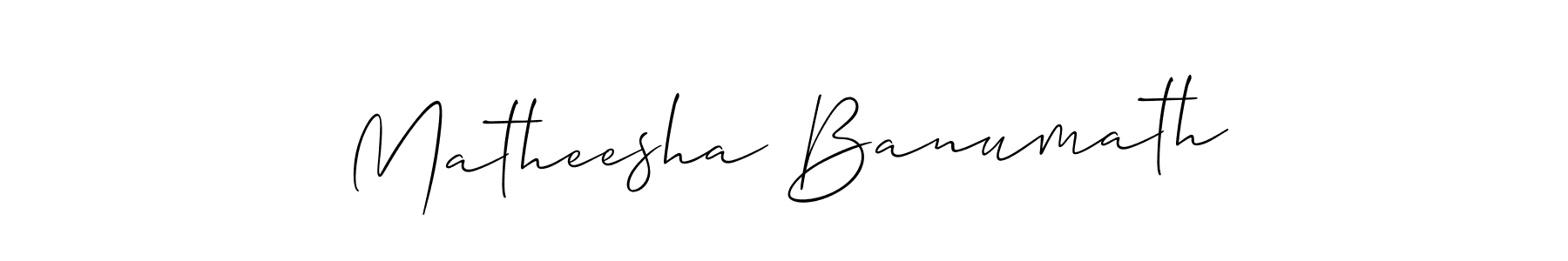 Once you've used our free online signature maker to create your best signature Allison_Script style, it's time to enjoy all of the benefits that Matheesha Banumath name signing documents. Matheesha Banumath signature style 2 images and pictures png