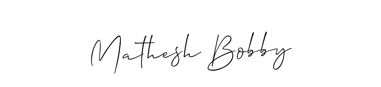 Best and Professional Signature Style for Mathesh Bobby. Allison_Script Best Signature Style Collection. Mathesh Bobby signature style 2 images and pictures png