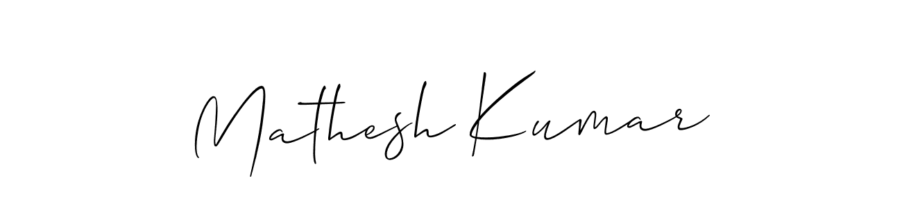 Similarly Allison_Script is the best handwritten signature design. Signature creator online .You can use it as an online autograph creator for name Mathesh Kumar. Mathesh Kumar signature style 2 images and pictures png