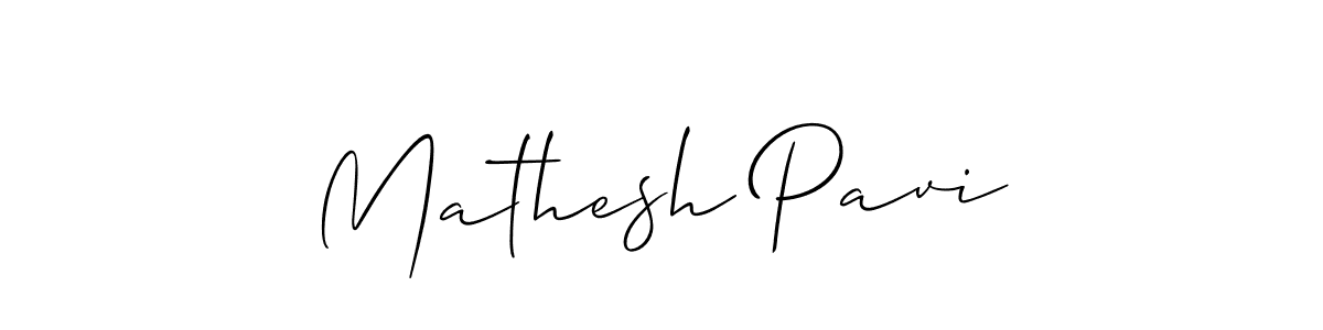 Similarly Allison_Script is the best handwritten signature design. Signature creator online .You can use it as an online autograph creator for name Mathesh Pavi. Mathesh Pavi signature style 2 images and pictures png