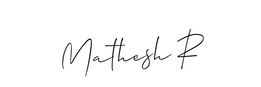 It looks lik you need a new signature style for name Mathesh R. Design unique handwritten (Allison_Script) signature with our free signature maker in just a few clicks. Mathesh R signature style 2 images and pictures png