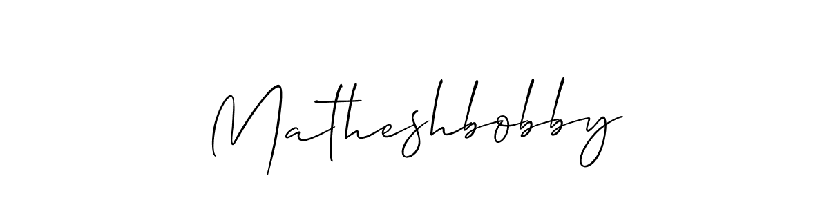Best and Professional Signature Style for Matheshbobby. Allison_Script Best Signature Style Collection. Matheshbobby signature style 2 images and pictures png