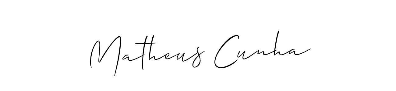 You can use this online signature creator to create a handwritten signature for the name Matheus Cunha. This is the best online autograph maker. Matheus Cunha signature style 2 images and pictures png