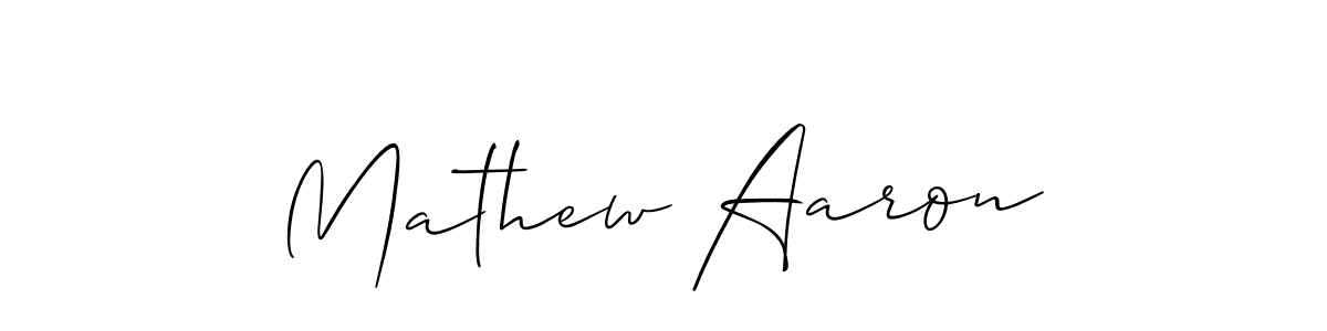 It looks lik you need a new signature style for name Mathew Aaron. Design unique handwritten (Allison_Script) signature with our free signature maker in just a few clicks. Mathew Aaron signature style 2 images and pictures png