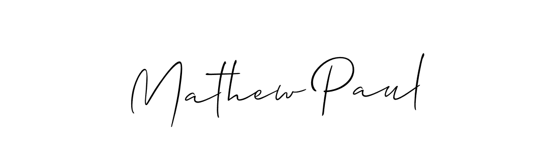 Mathew Paul stylish signature style. Best Handwritten Sign (Allison_Script) for my name. Handwritten Signature Collection Ideas for my name Mathew Paul. Mathew Paul signature style 2 images and pictures png