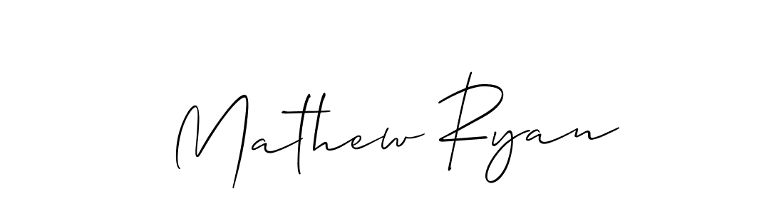 Best and Professional Signature Style for Mathew Ryan. Allison_Script Best Signature Style Collection. Mathew Ryan signature style 2 images and pictures png